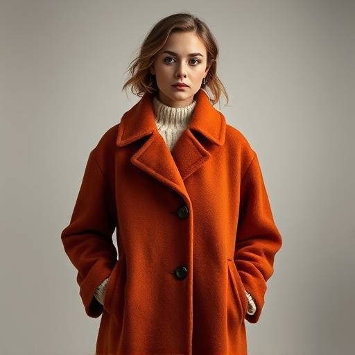 Cappotto elegante in lana riciclata della collezione Autunno Inverno