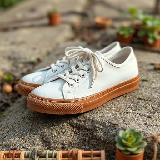 Scarpe da ginnastica in cotone organico e suola in gomma riciclata